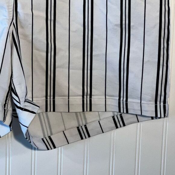 Westbound Short Park Ave Fit Size 20W Black White Striped Pull On Stretch Pocket - Picture 5 of 7